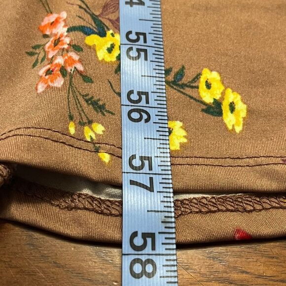 LuLaRoe Dani Maxi Dress Floral Print Sleeveless Brown 3XL New - Picture 10 of 12